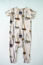 Load image into Gallery viewer, Seas the Day Short Sleeve Henley Romper
