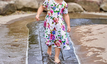 Load image into Gallery viewer, Wild Rose Short Sleeve Twirl Dress
